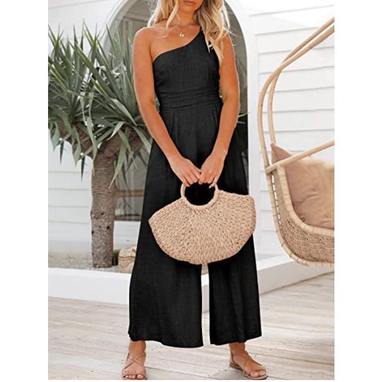 Women Camisole Waist Wide leg Lenin Jumpsuit