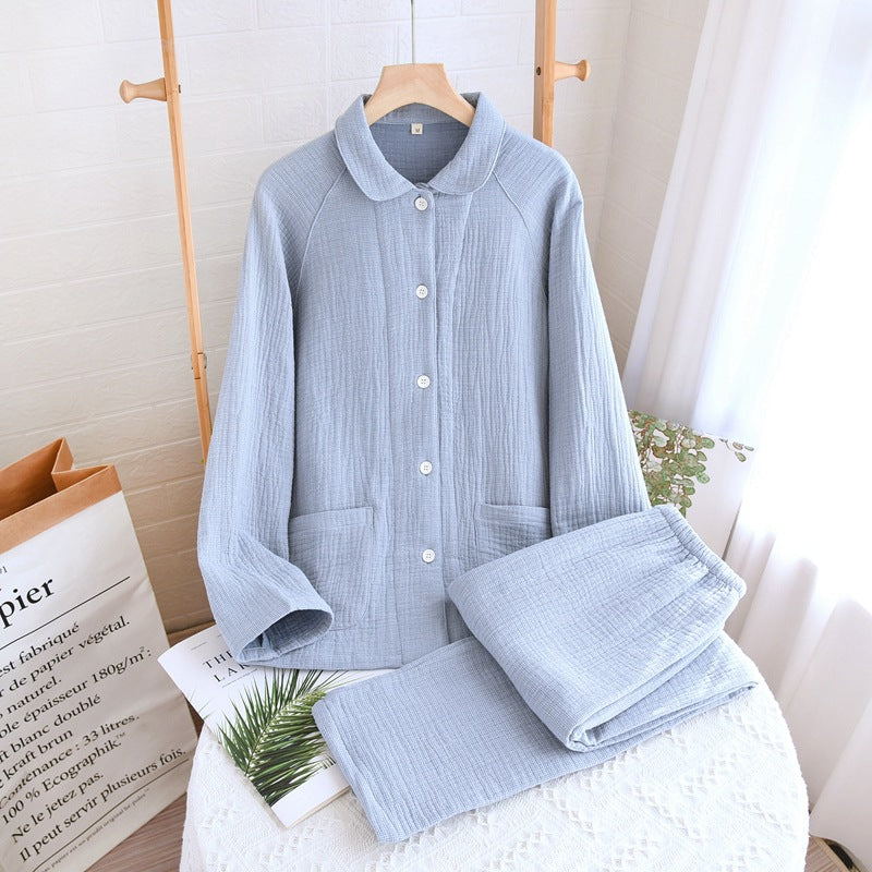 Women's pure cotton with four layers sleepwear