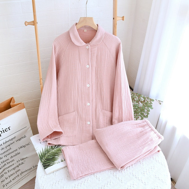 Women's pure cotton with four layers sleepwear