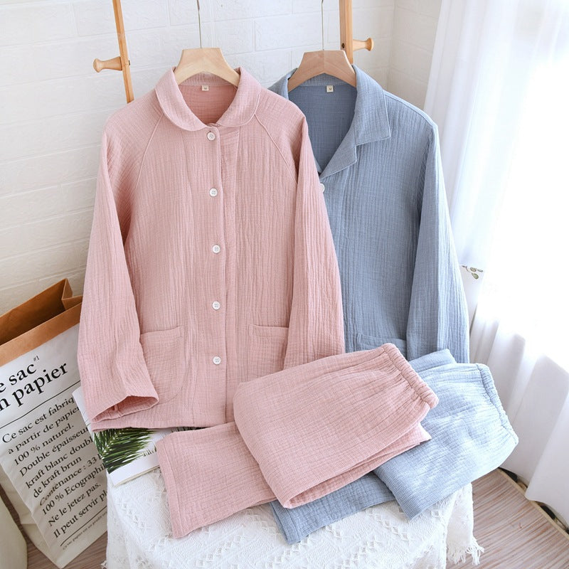 Women's pure cotton with four layers sleepwear
