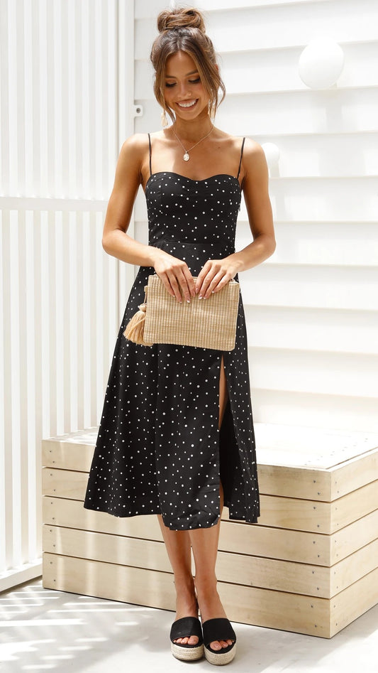 Elegant & Classy Polka Dot Summer Dress