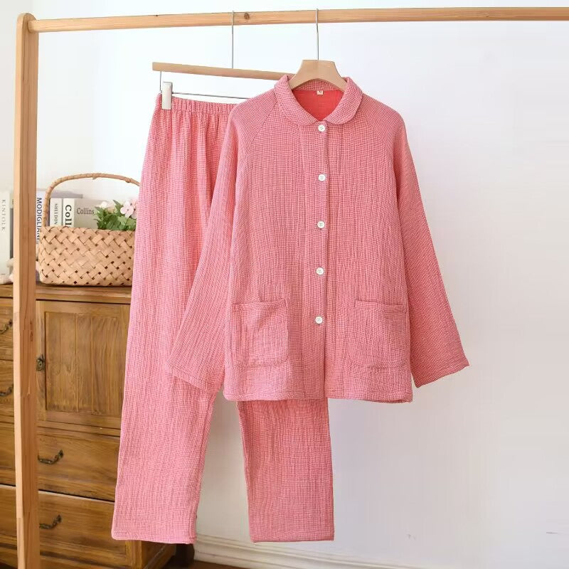 Women's pure cotton with four layers sleepwear