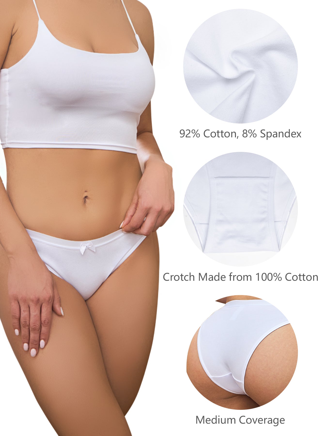 Classic Comfy Cotton Women Knickers (Pack of 3 & UK Free Shipping)
