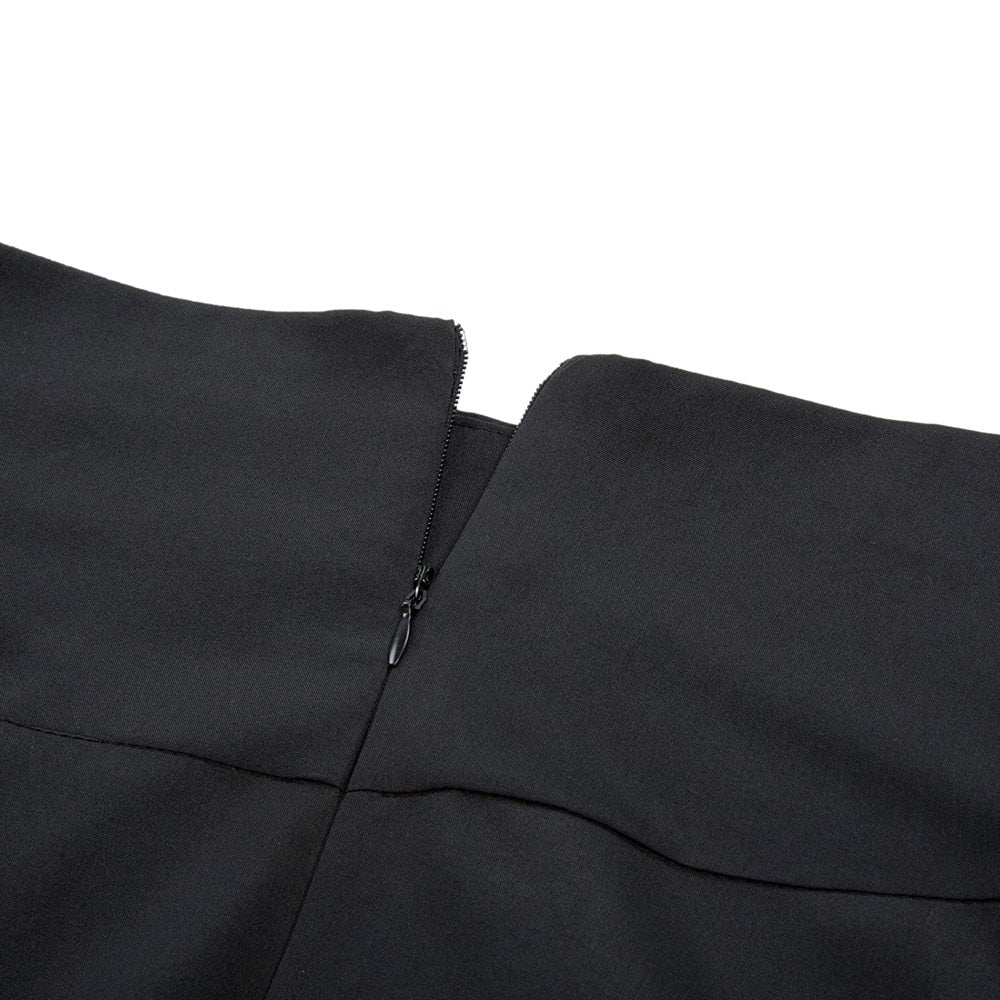 Women High Waist Pleated Belted Vintage Maxi Skirt