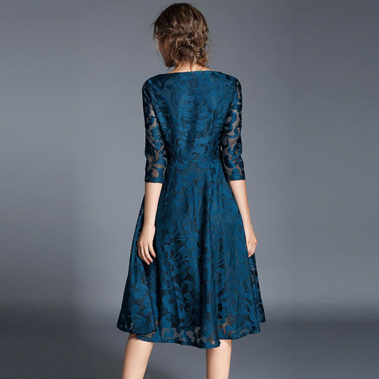 Spring Fashion Luxury Elegant Slim Ladies Party Dress Women Casual Lace Dresses