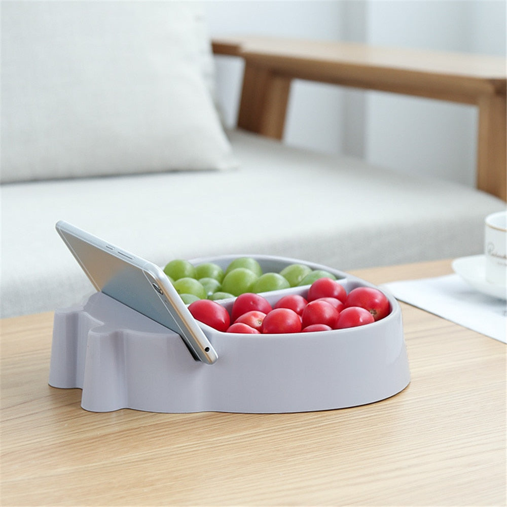 Petal-Shape Rotating Snack Box Candy Tray Food Storage Box Fruit