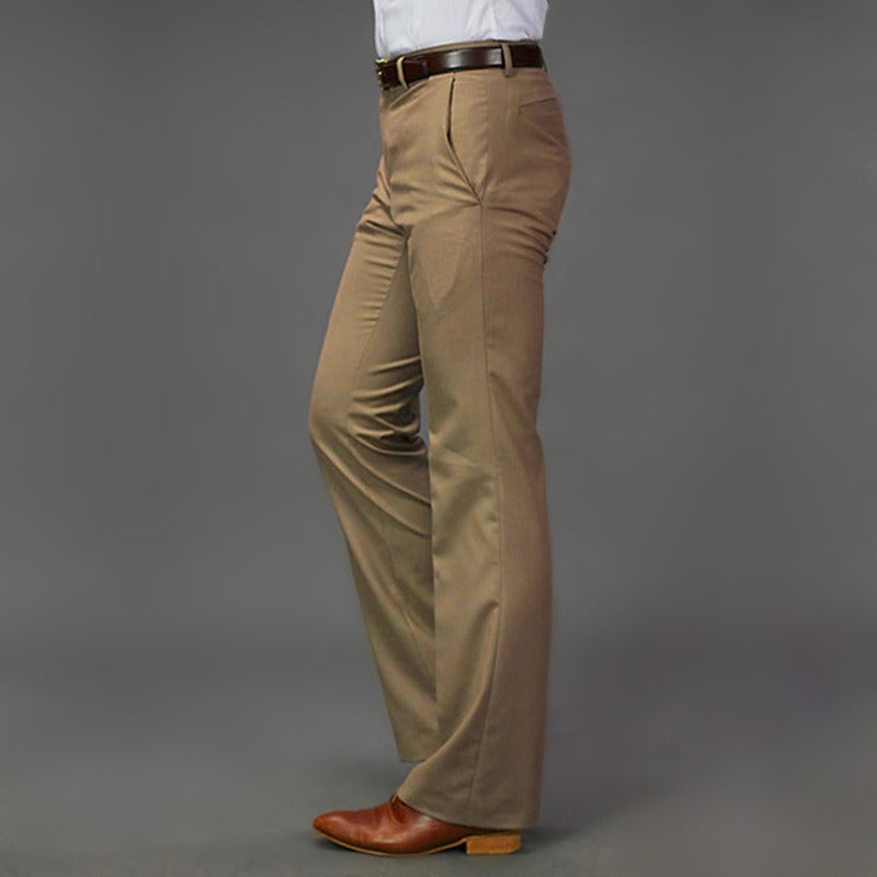 Men's Casual Flared Straight Leg Trouser