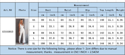 Women's Backless High Waist Suspender Jumpsuit