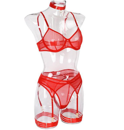 Slim Fit Four-Piece LINGERIE Underwear Set With Steel Ring