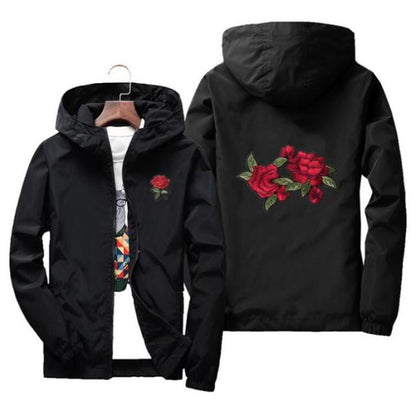 Unisex Rose Windbreaker Jacket