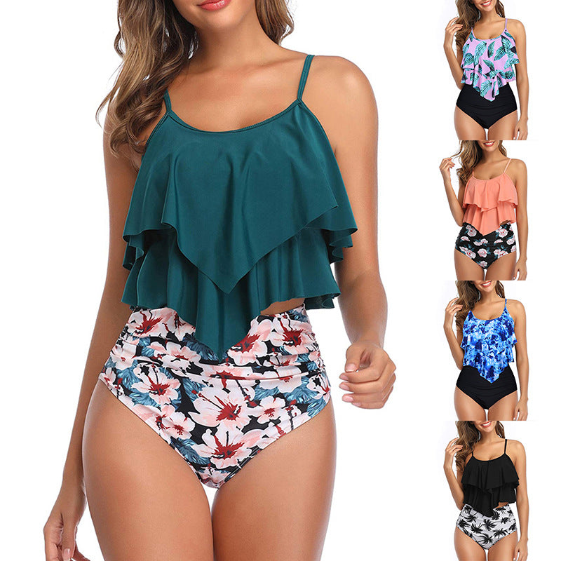 Women Ruffled Swimwear Bikini