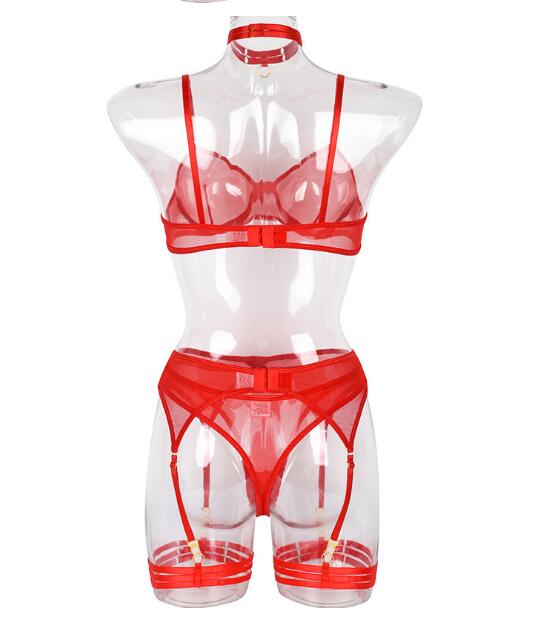 Slim Fit Four-Piece LINGERIE Underwear Set With Steel Ring