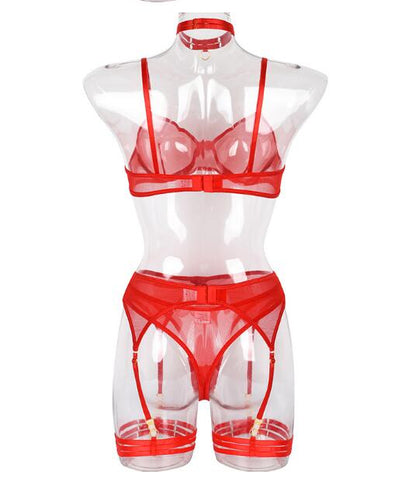 Slim Fit Four-Piece LINGERIE Underwear Set With Steel Ring