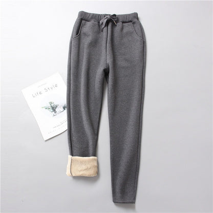 Women's Lamb Fleece Sweatpants Thickened Warm Leggings