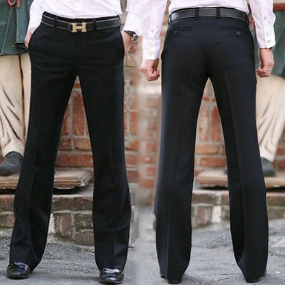 Men's Casual Flared Straight Leg Trouser