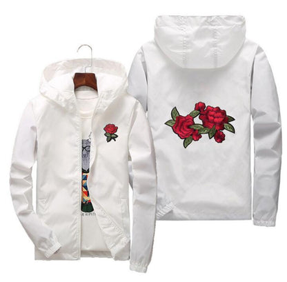 Unisex Rose Windbreaker Jacket