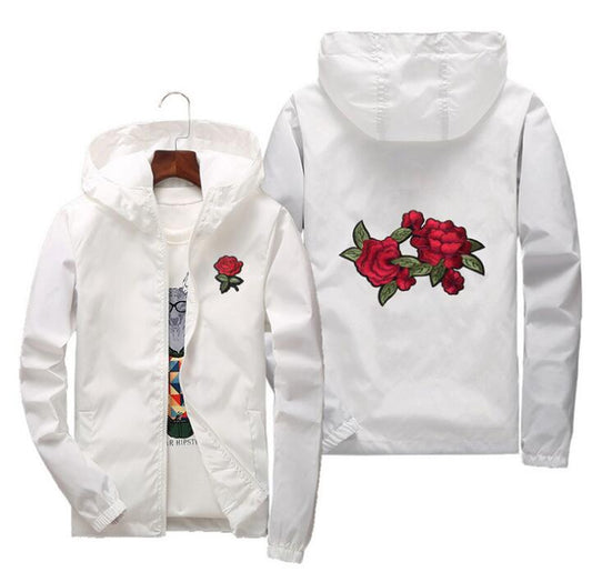 Unisex Rose Windbreaker Jacket