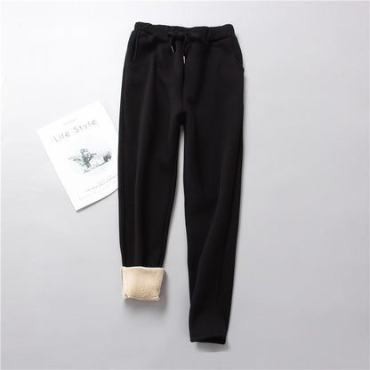 Women's Lamb Fleece Sweatpants Thickened Warm Leggings