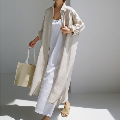 Women Long Sleeve Shirt Dress