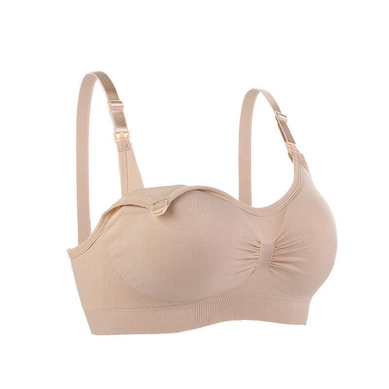 Women Non Wire soft Plus Size Seamless Breastfeeding Bra