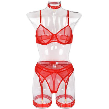 Slim Fit Four-Piece LINGERIE Underwear Set With Steel Ring