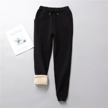 Women's Lamb Fleece Sweatpants Thickened Warm Leggings