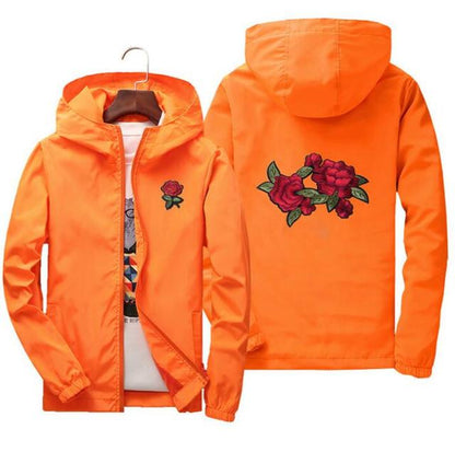 Unisex Rose Windbreaker Jacket