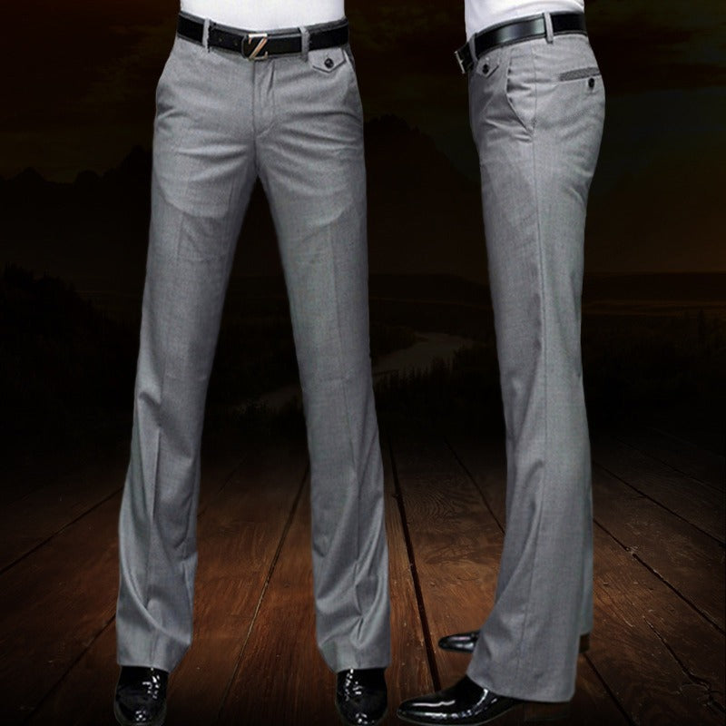 Men's Casual Flared Straight Leg Trouser