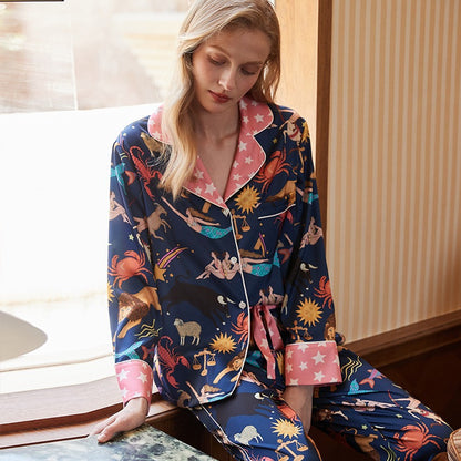 Women Classic sleep wear Long sleeve Pajama set