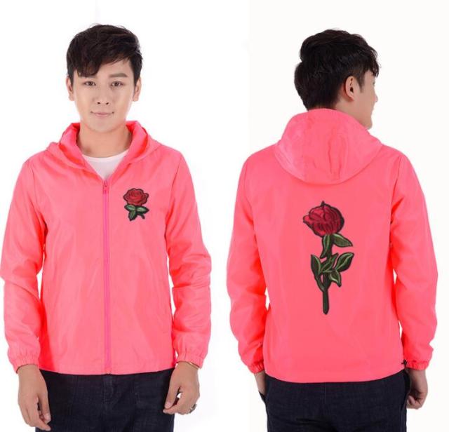 Unisex Rose Windbreaker Jacket