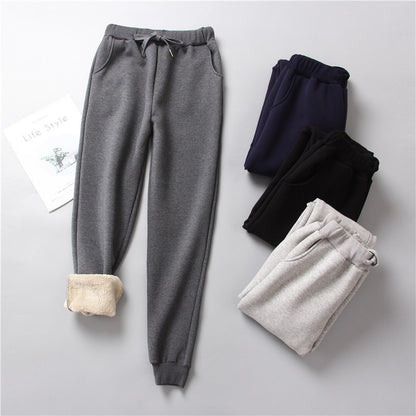 Women's Lamb Fleece Sweatpants Thickened Warm Leggings