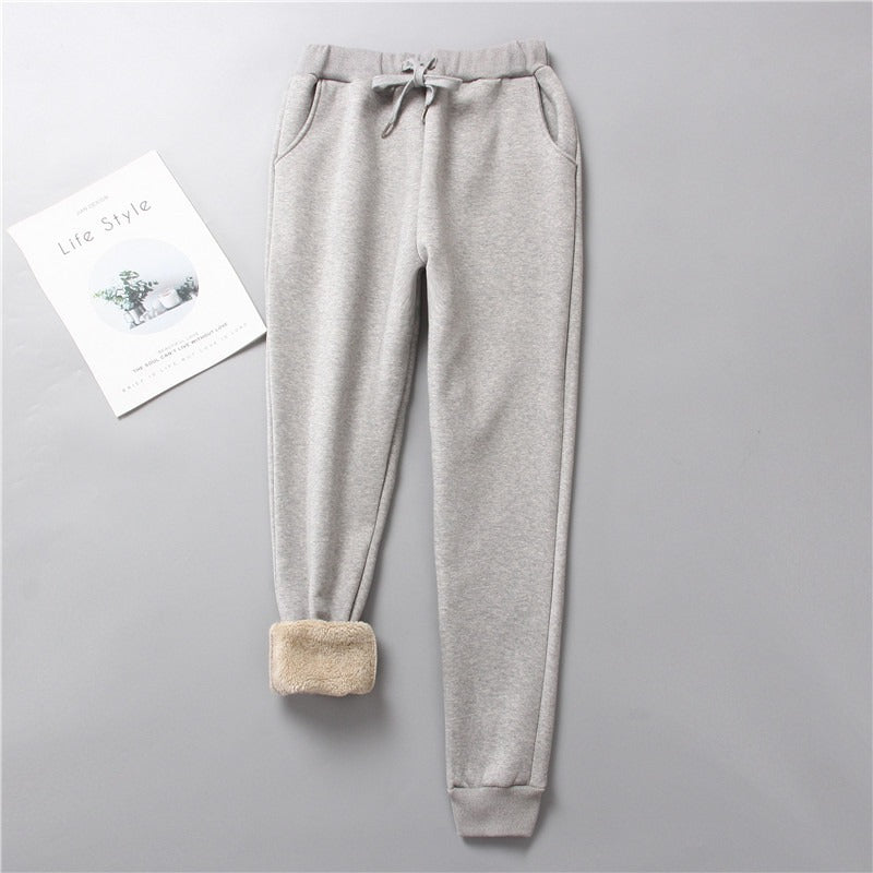 Women's Lamb Fleece Sweatpants Thickened Warm Leggings