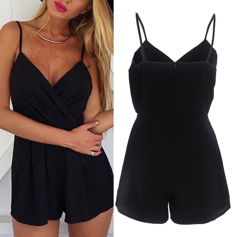 Women V-Neck Bodycon Jumpsuit