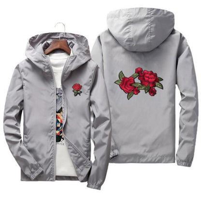 Unisex Rose Windbreaker Jacket