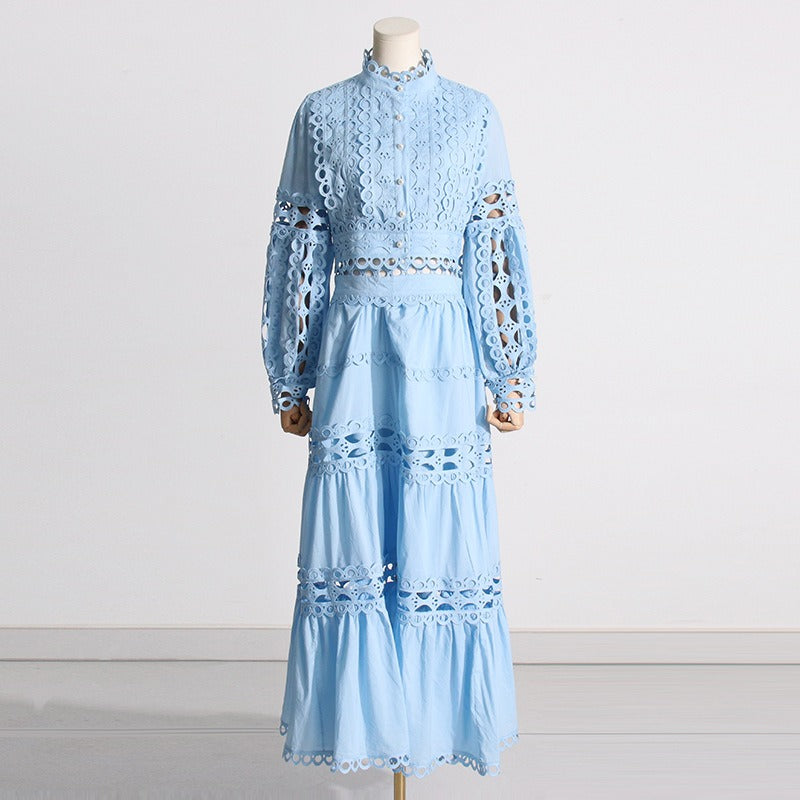 Women's Lace work French Retro dress