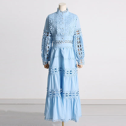 Women's Lace work French Retro dress