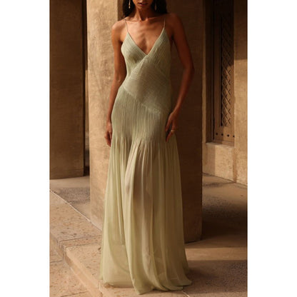 Women's casual vacation loose see through dress
