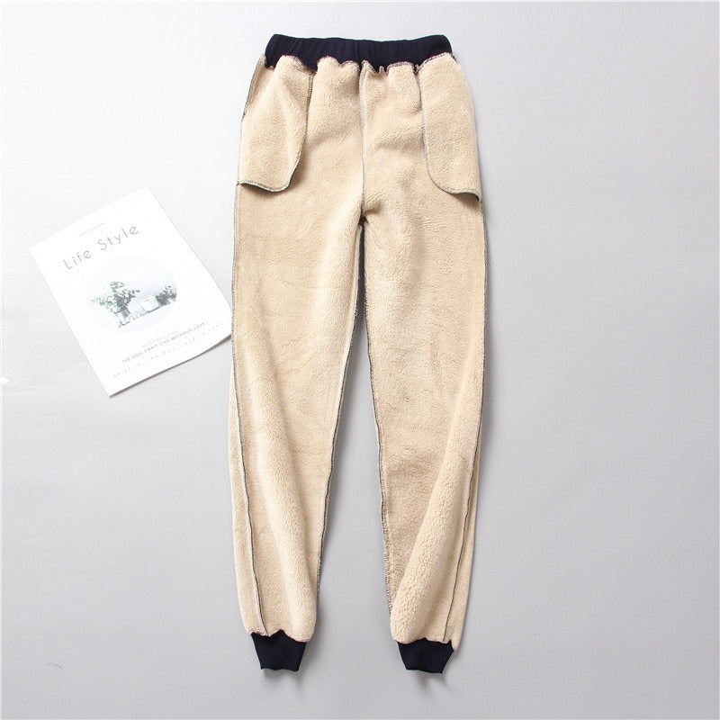 Women's Lamb Fleece Sweatpants Thickened Warm Leggings