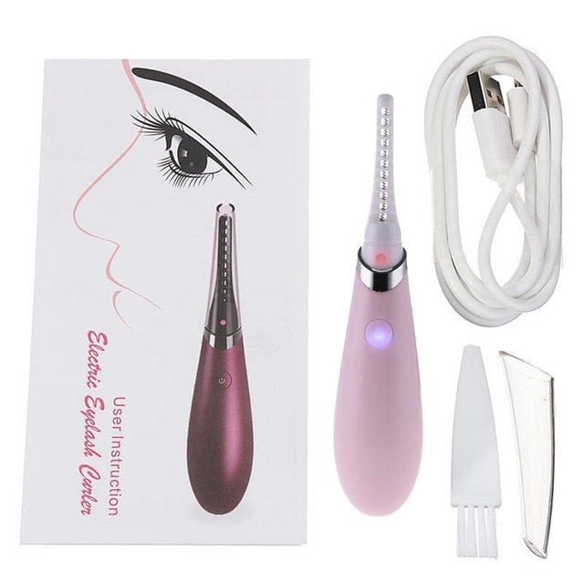 Rechargeable Electric Heated Eyelash Long-Lasting Electric Ironing Eyelash Curler Device For Beauty Gift