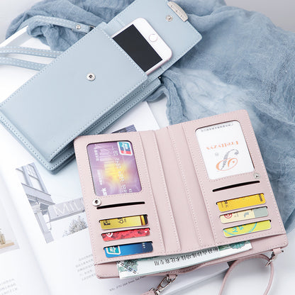 Women Casual Wallet Brand Cell Phone Wallet Big Card Holders Wallet Handbag Purse Clutch Messenger Shoulder Straps Bag