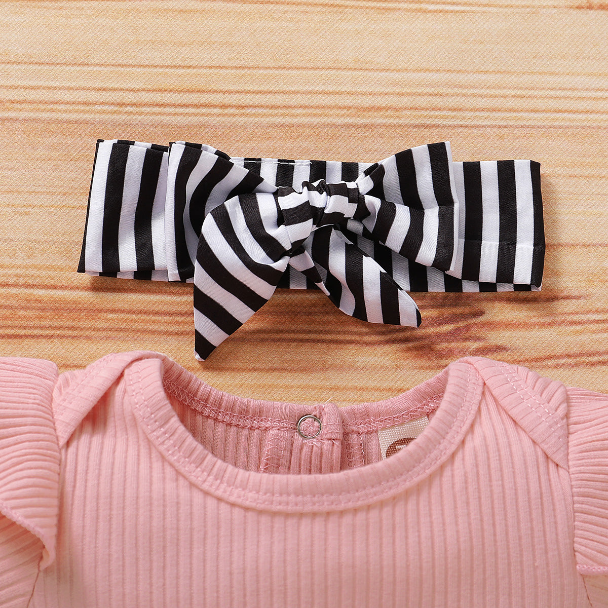 Toddler Infant Baby Girls Stripe Outfits Children Girl Romper Bowknot Shorts Headbands Set Summer Kids Set Baby Kleding Meisje