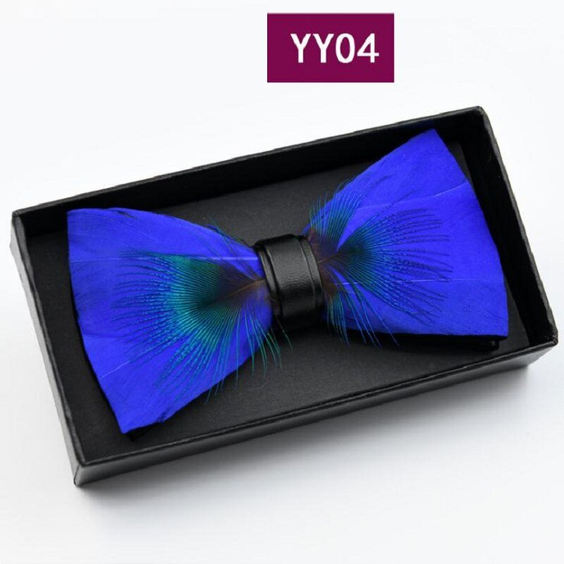 Tie feathers PU bow ties butterfly