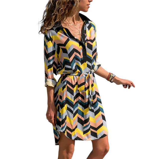 Women Long Sleeve Dress Casual Style