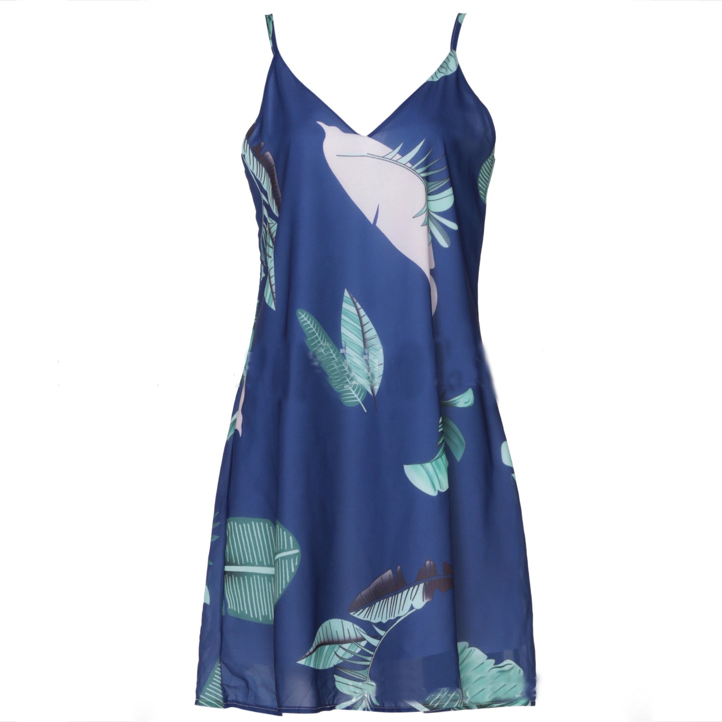 Mini Beach Palm Leaf Print Dresses