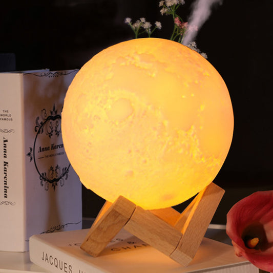 Moon Lamp Moonlight Humidifier 880ml 3D with 3 Colour Changing Night Light USB Charging Air Humidifier Mist Maker for Home