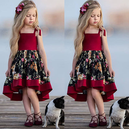 Sweet Toddler Baby Girls Sleeveless Dress Party Princess Floral Sundress Outfit