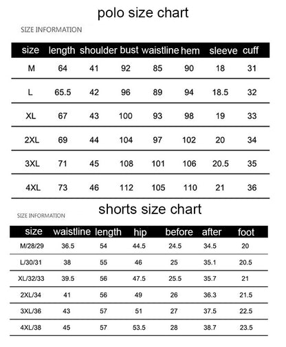 Cotton Mens Sets Summer Button Polo Shirts Sets Turn Down Mens Shorts 4XL Men Clothes 2 Piece Set Elastic Waist Shorts