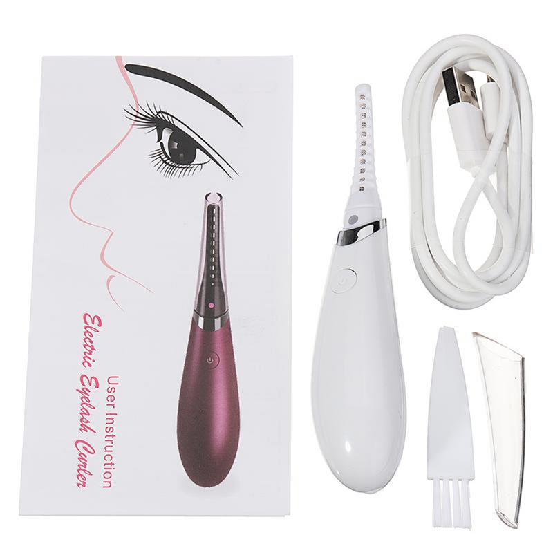 Rechargeable Electric Heated Eyelash Long-Lasting Electric Ironing Eyelash Curler Device For Beauty Gift