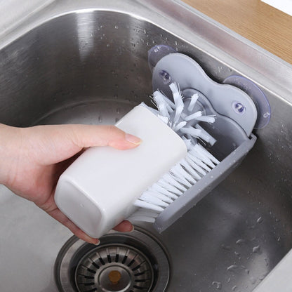 Creative Suction Wall lazy Cup Brush Suction Cup Glass Bottle Cleaning Brush Kitchen Rotate Wash Office Home Cup Brush