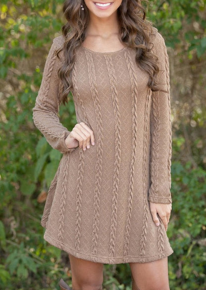 Women Causal Plus Size S-5XL Short Sweater Dress